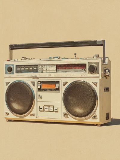Vintage Boombox — Retro Print. poster