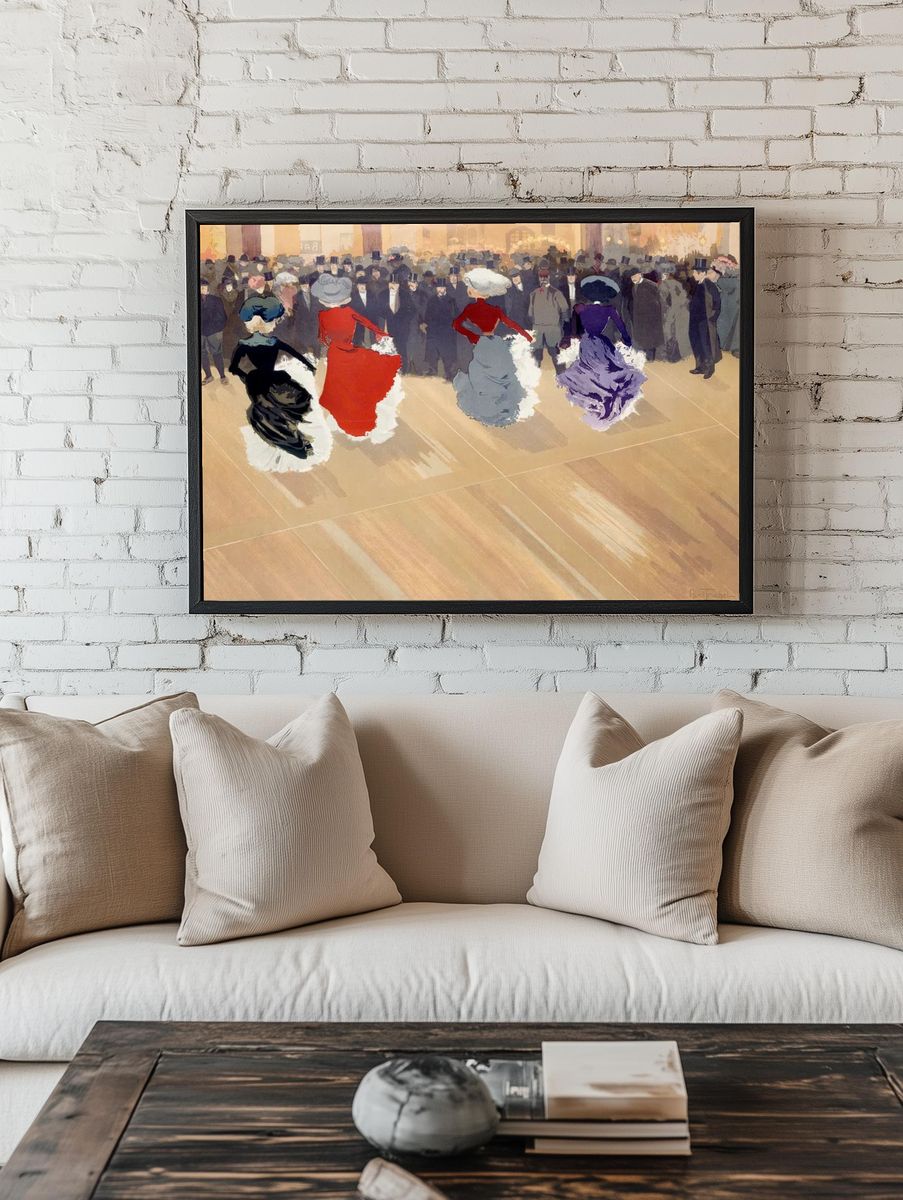 Elegant Ball Dance — Vintage Print. room preview