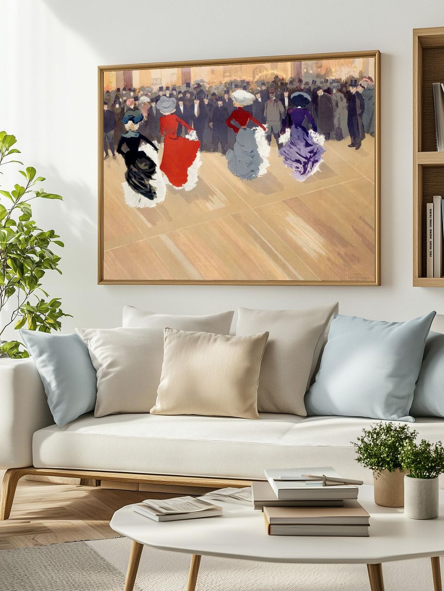 Elegant Ball Dance — Vintage Print. — room view 2