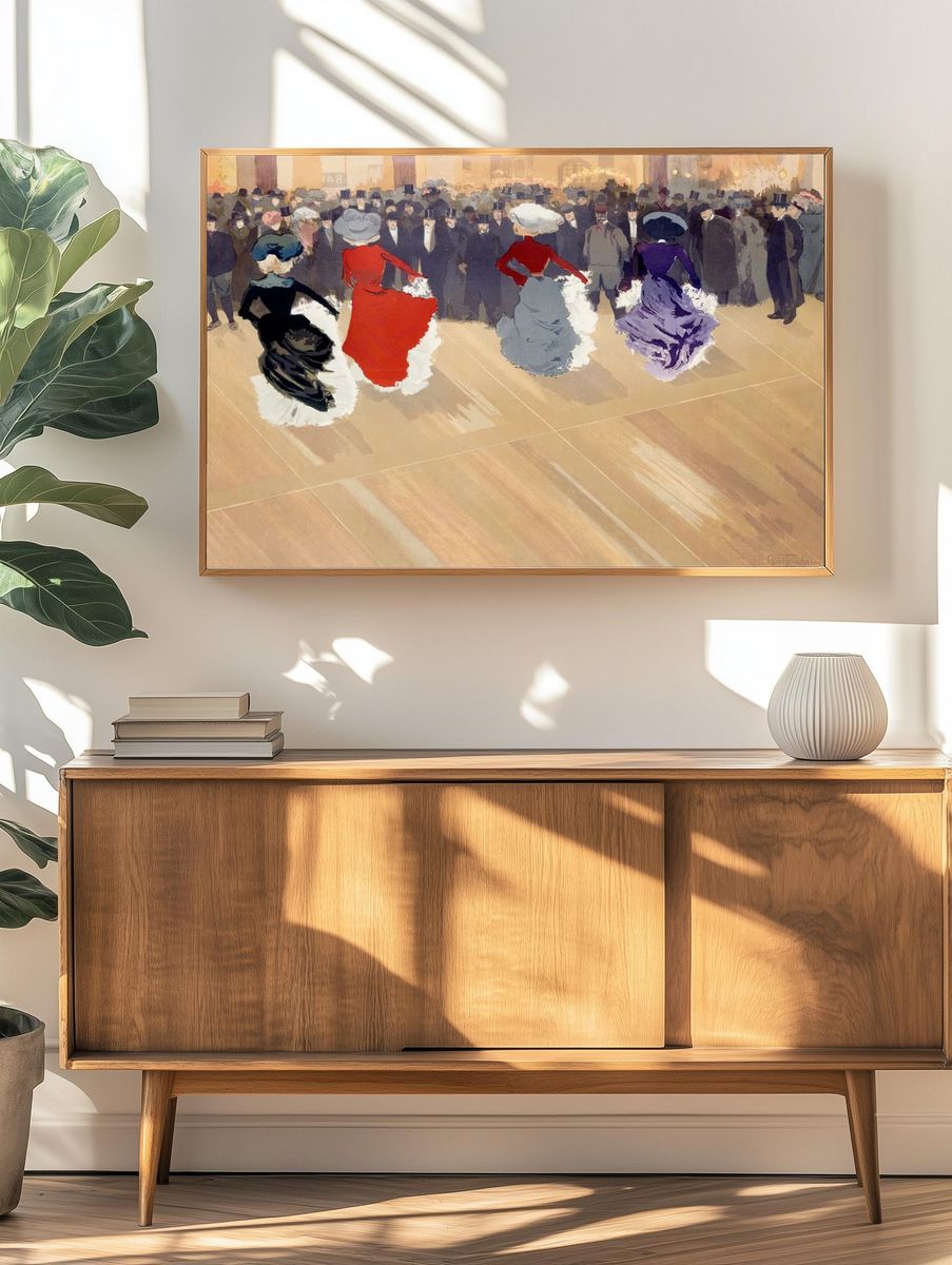 Elegant Ball Dance — Vintage Print. — room view 3