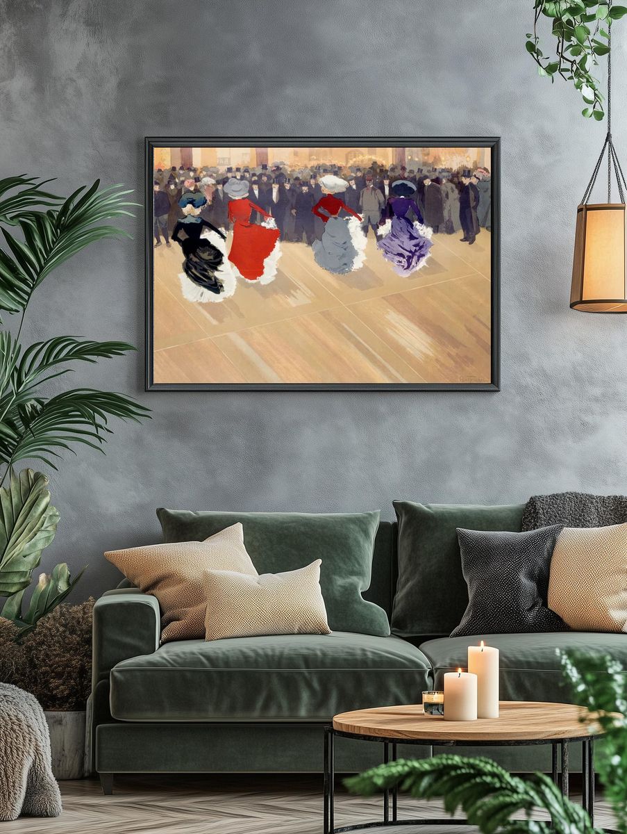 Elegant Ball Dance — Vintage Print. — room view 4