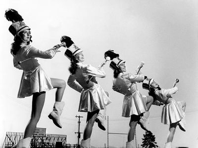 Marching Band Performers — Vintage Print.