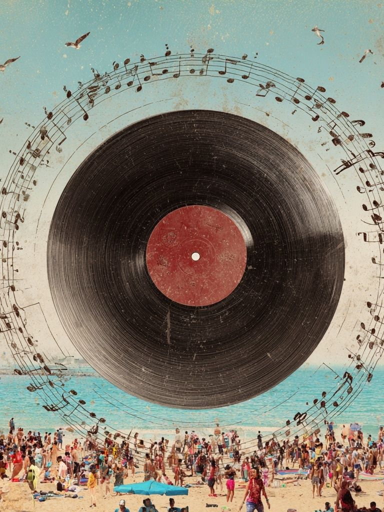 Vinyl Beach Dreamscape Print. poster — fine-art art