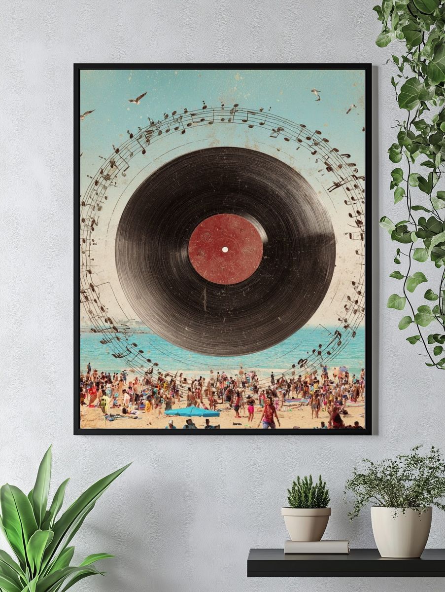Vinyl Beach Dreamscape Print. — room view 4