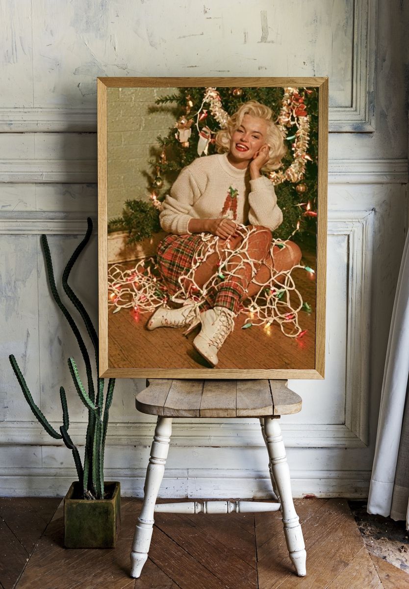 Vintage Christmas Portrait Poster. room preview