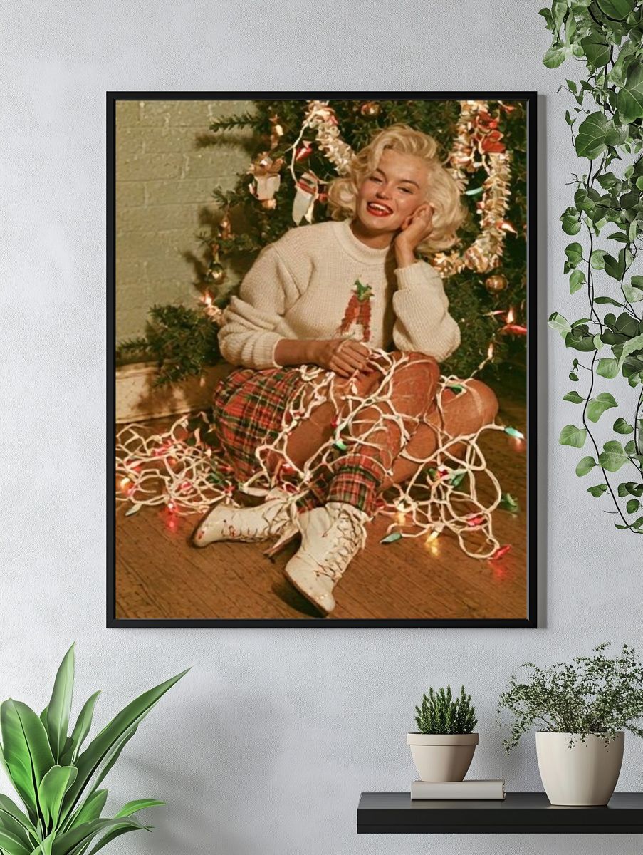 Vintage Christmas Portrait Poster. — room view 4