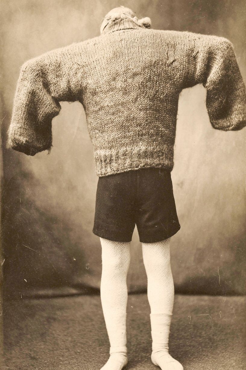 Vintage Child in Sweater Poster. poster detail