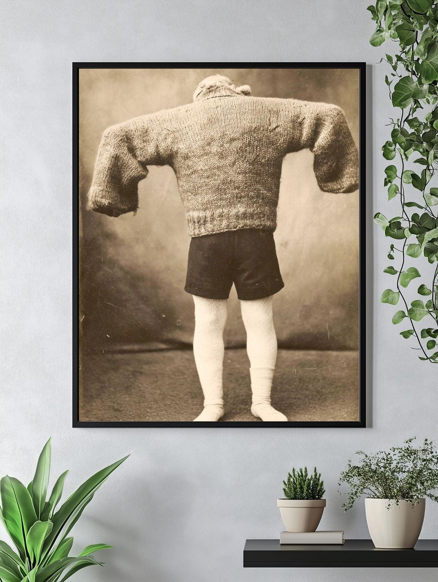 Vintage Child in Sweater Poster. — room view 4