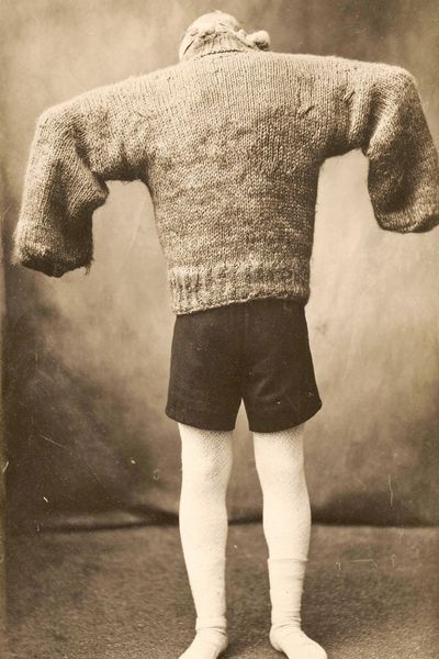 Vintage Child in Sweater Poster. poster