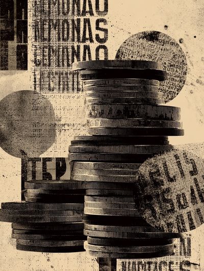 Stack of Coins — Vintage Print