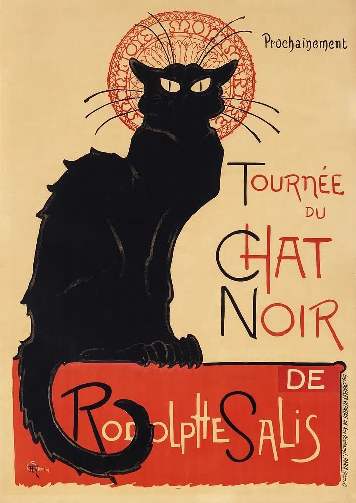 Chat Noir Vintage Poster. poster detail