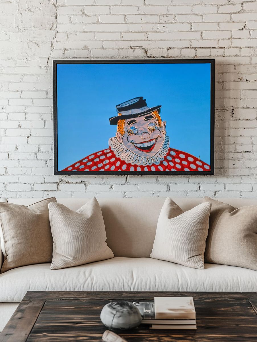 Vintage Clown Sign Poster. — room view 1