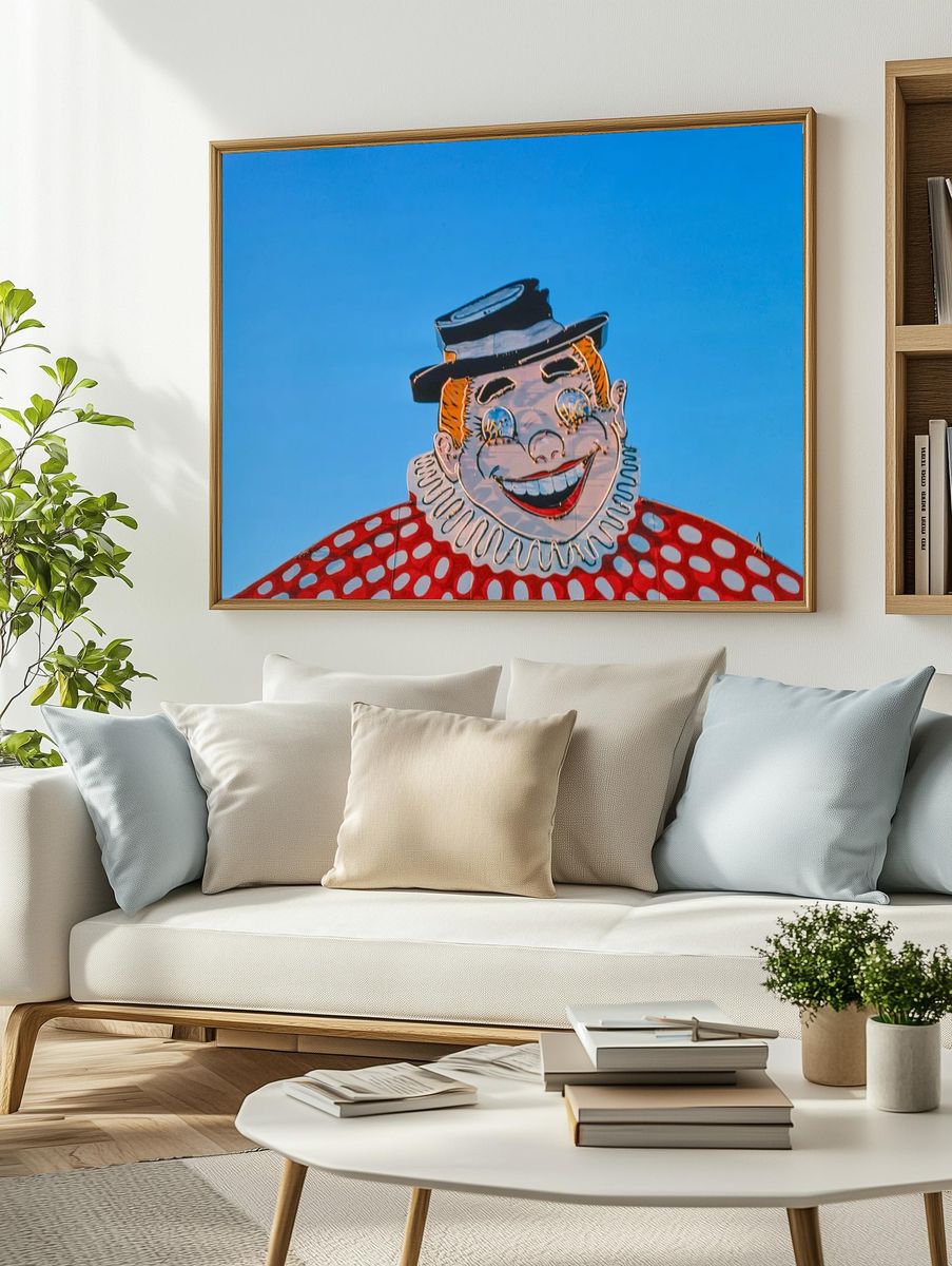 Vintage Clown Sign Poster. — room view 2