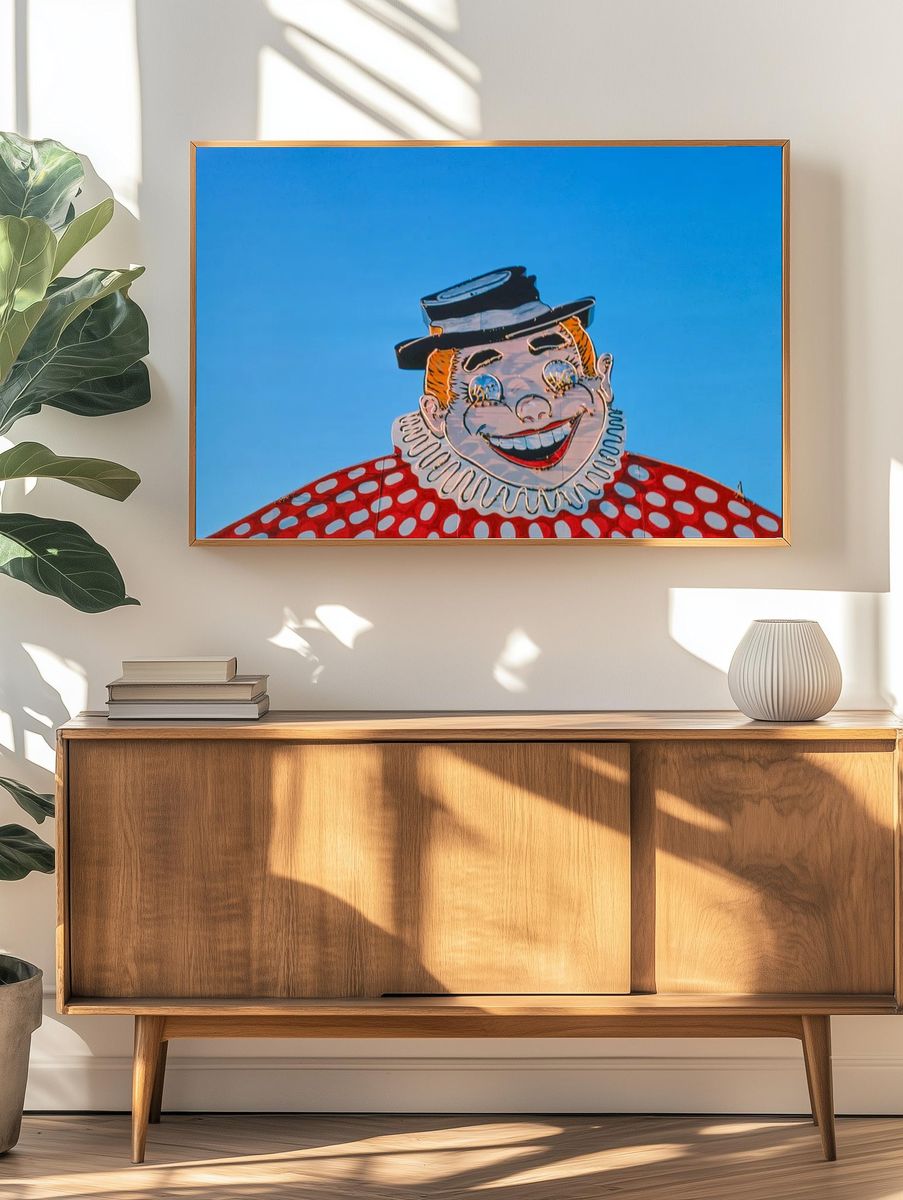 Vintage Clown Sign Poster. — room view 3