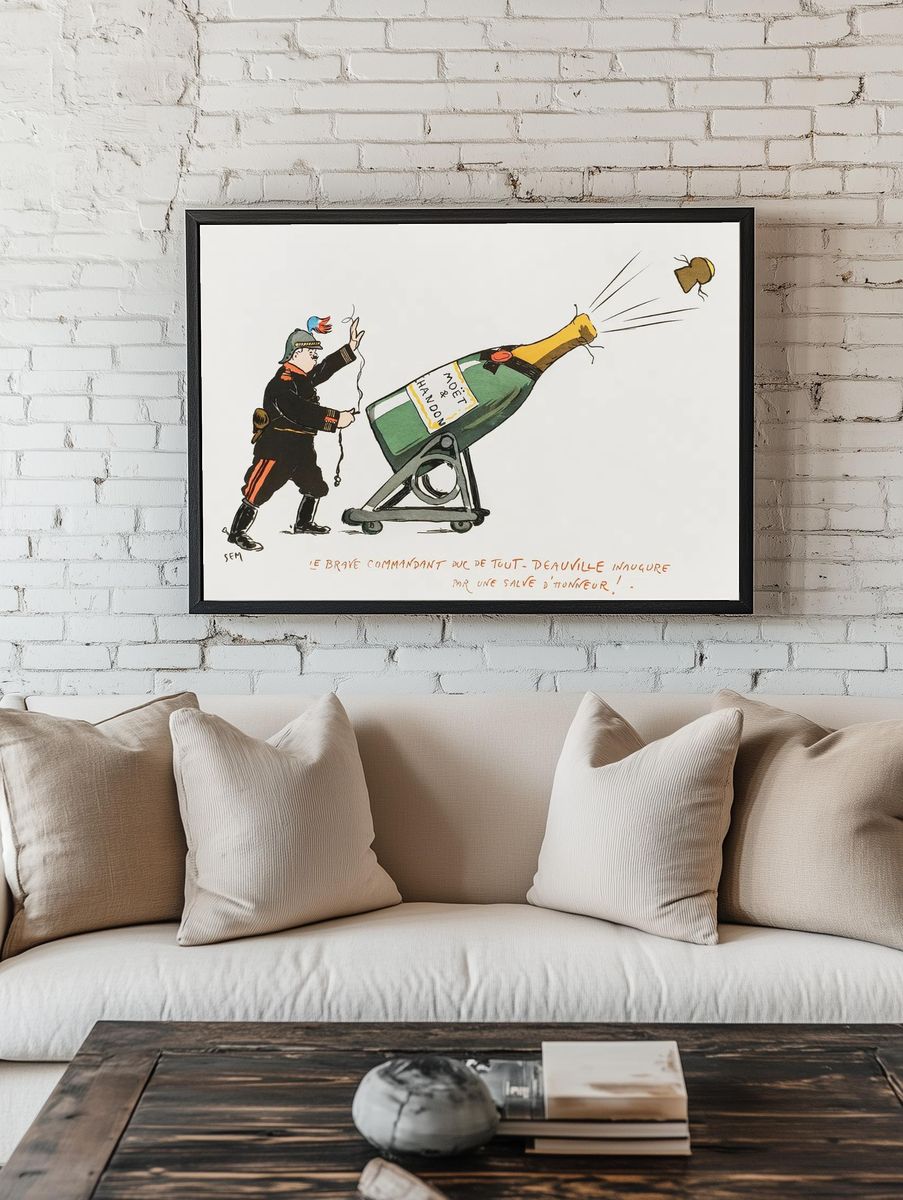 Champagne Celebration — Vintage Print. — room view 1