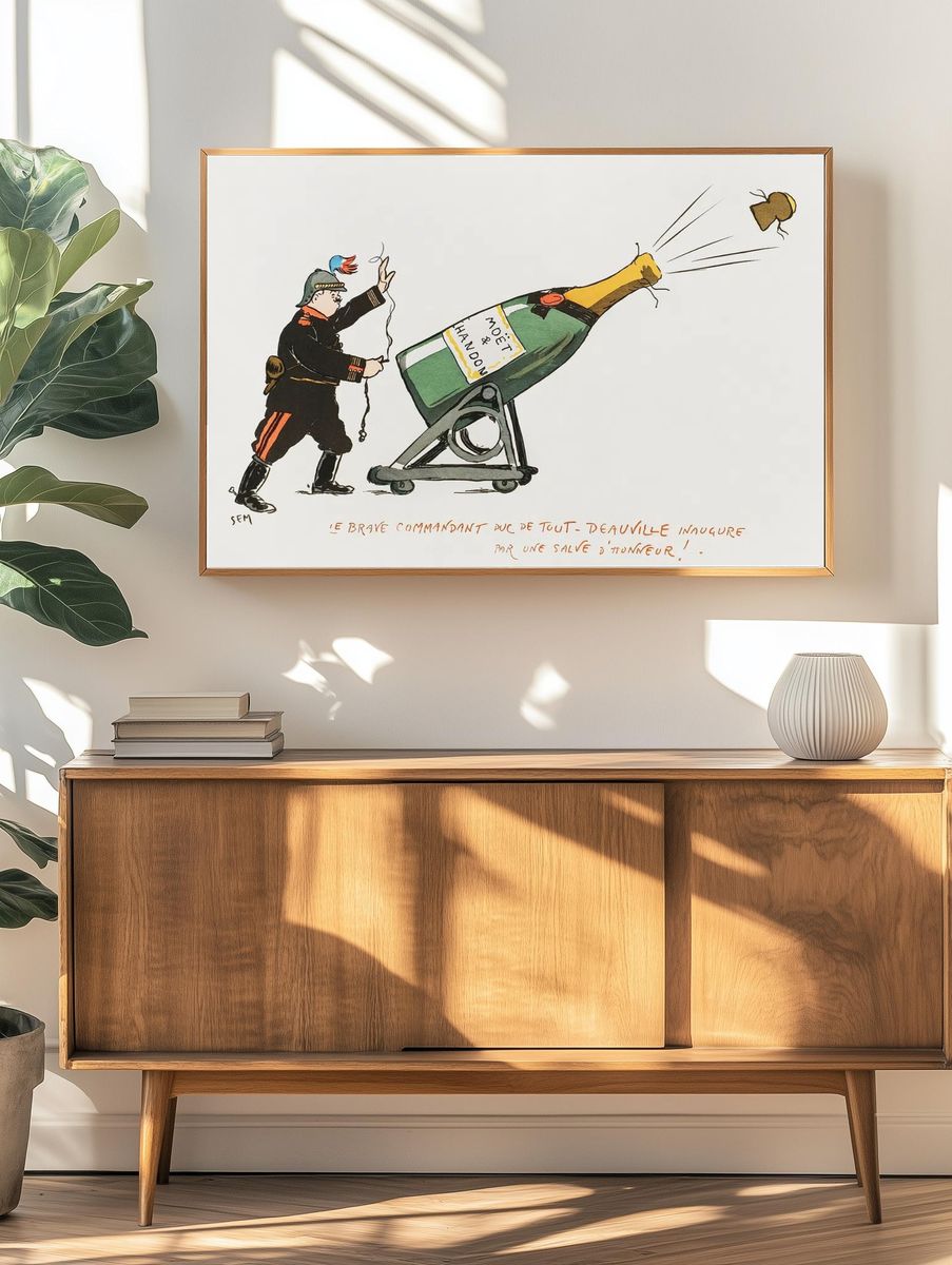Champagne Celebration — Vintage Print. — room view 3