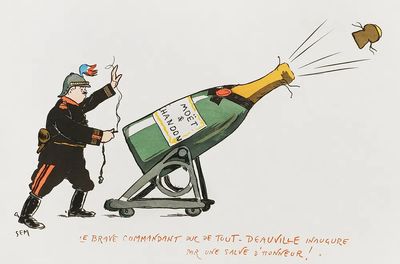 Champagne Celebration — Vintage Print.