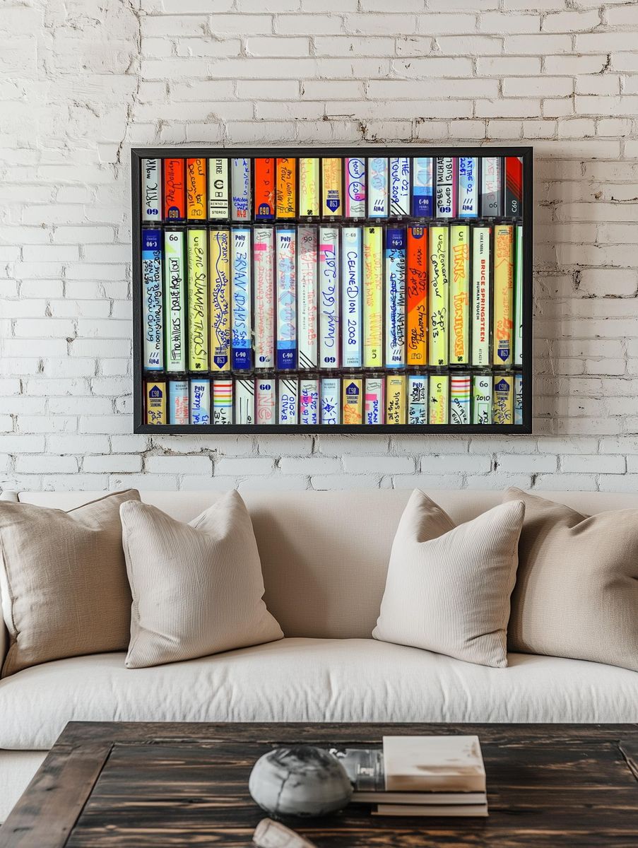 Vintage Cassette Tapes Poster room preview