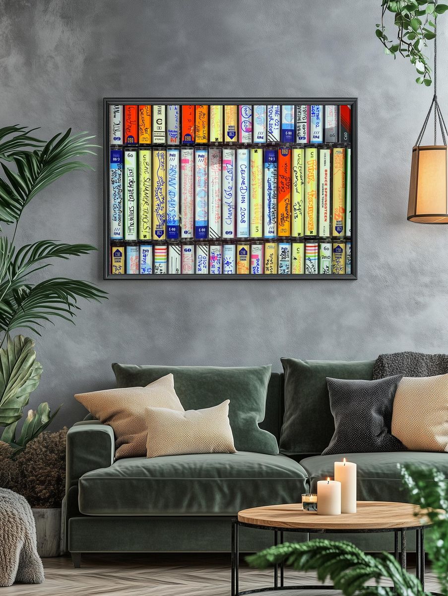 Vintage Cassette Tapes Poster. — room view 4