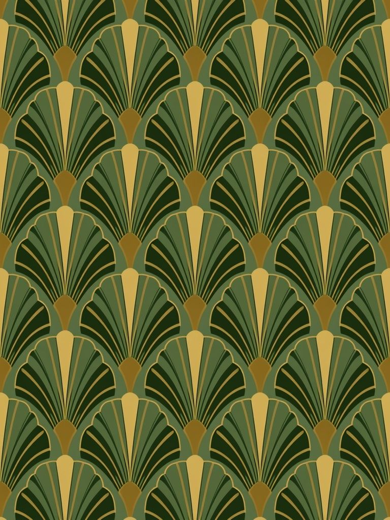 Art Deco Fan Pattern Poster. poster detail