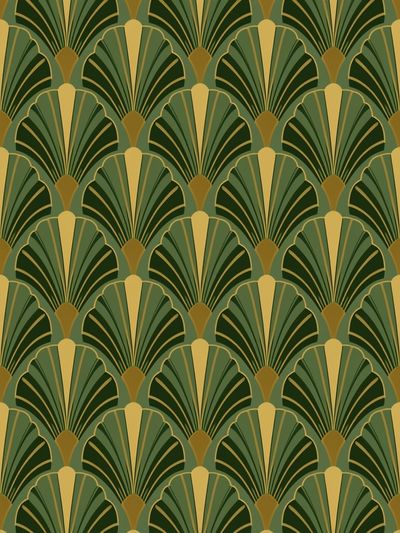 Art Deco Fan Pattern Poster. poster