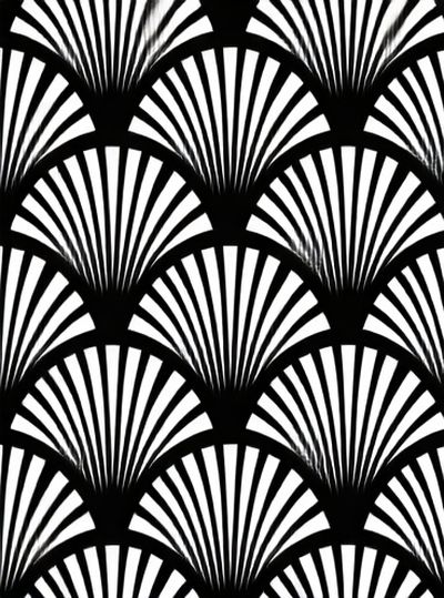Art Deco Fan Pattern Poster. poster