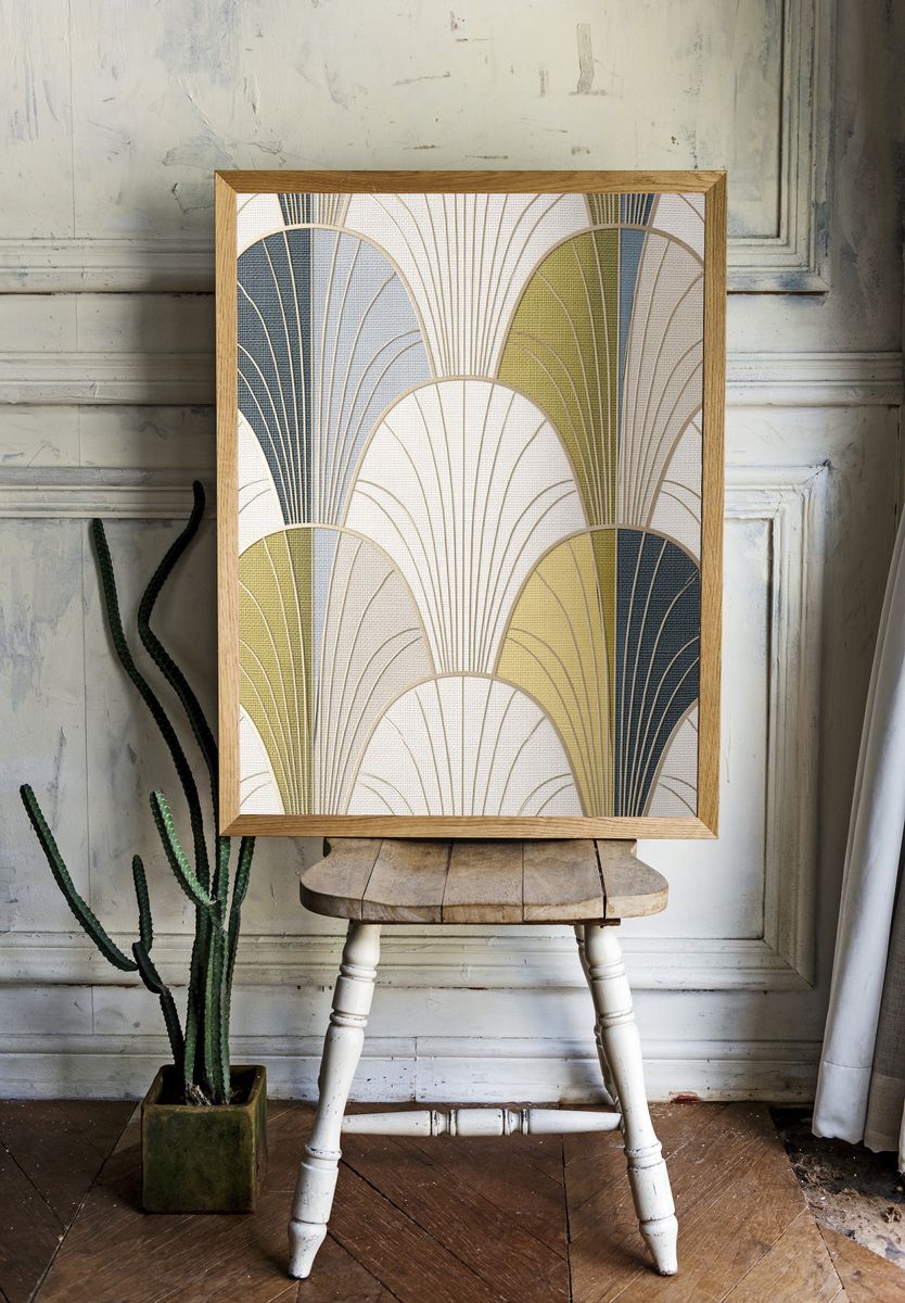 Art Deco Fan Pattern Print. room preview