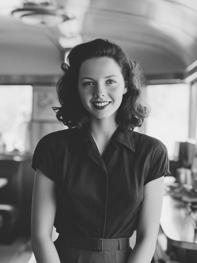 Vintage Diner Portrait Poster. poster detail