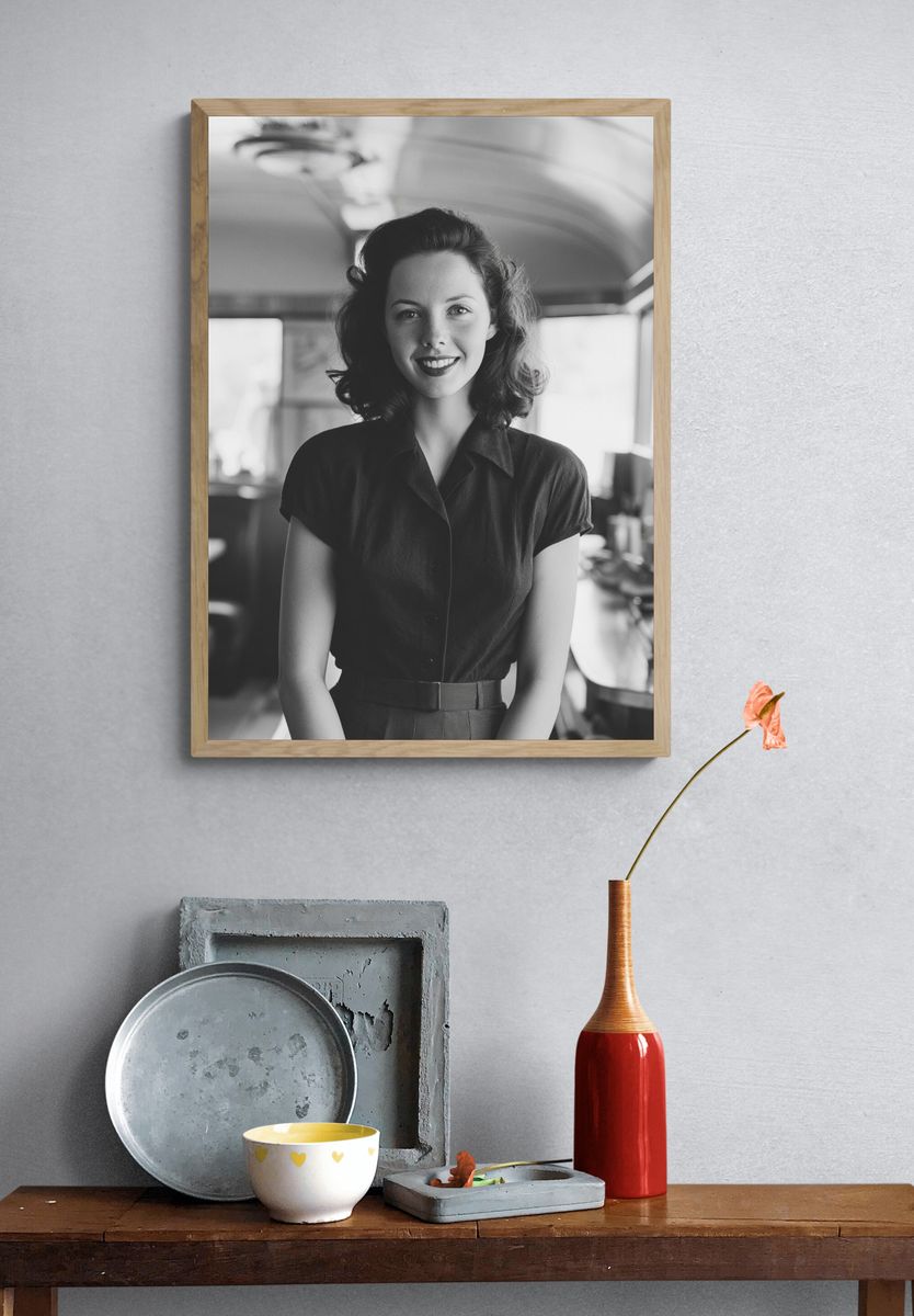 Vintage Diner Portrait Poster. — room view 3