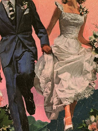 Vintage Wedding Couple Poster.