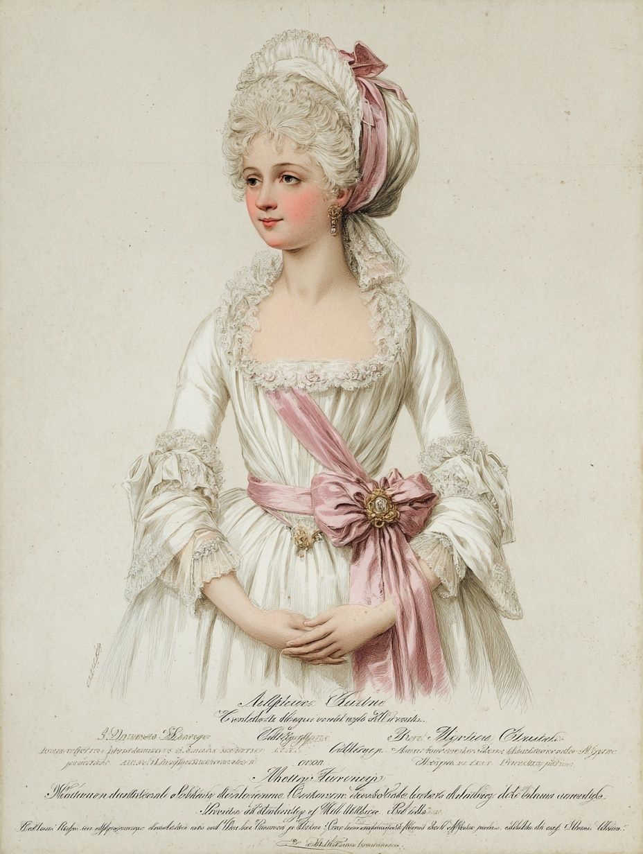 Marie Antoinette Portrait Vintage Print. poster detail