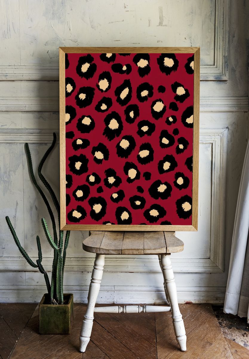 Leopard Spots Vintage Print. room preview