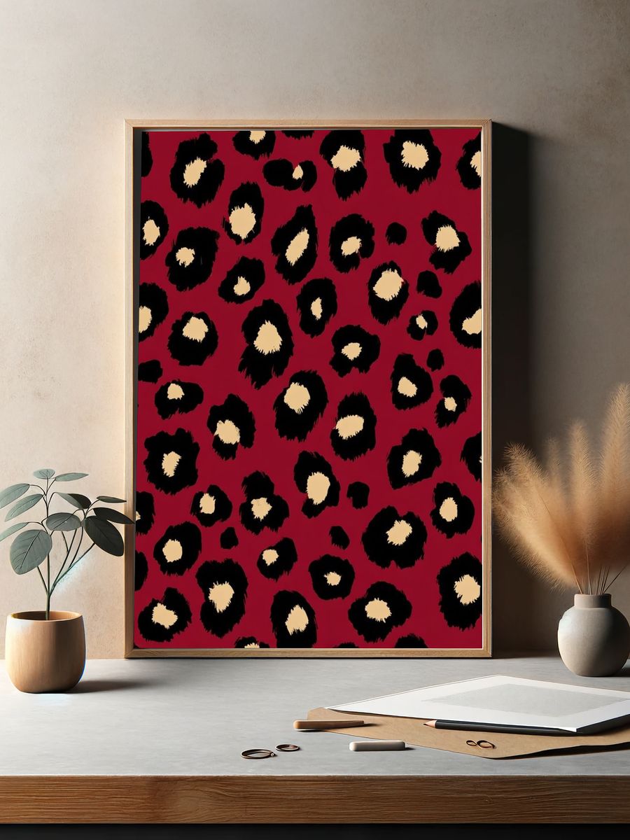 Leopard Spots Vintage Print. — room view 2