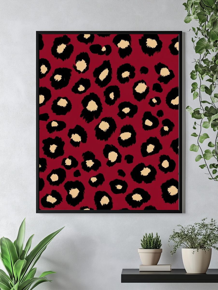 Leopard Spots Vintage Print. — room view 4