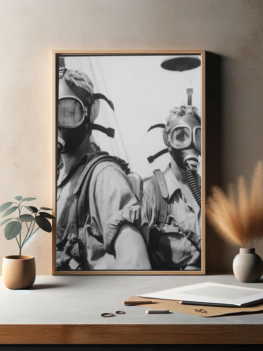 Vintage Aviators Black-White Print. — room view 2