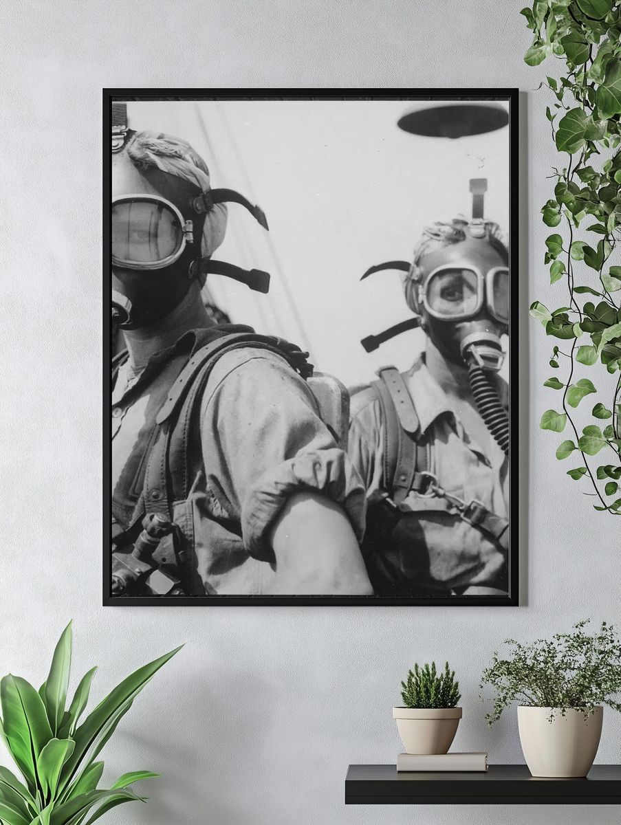Vintage Aviators Black-White Print. — room view 4