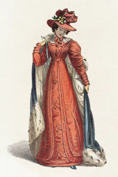 Victorian Fashion Illustration Poster.