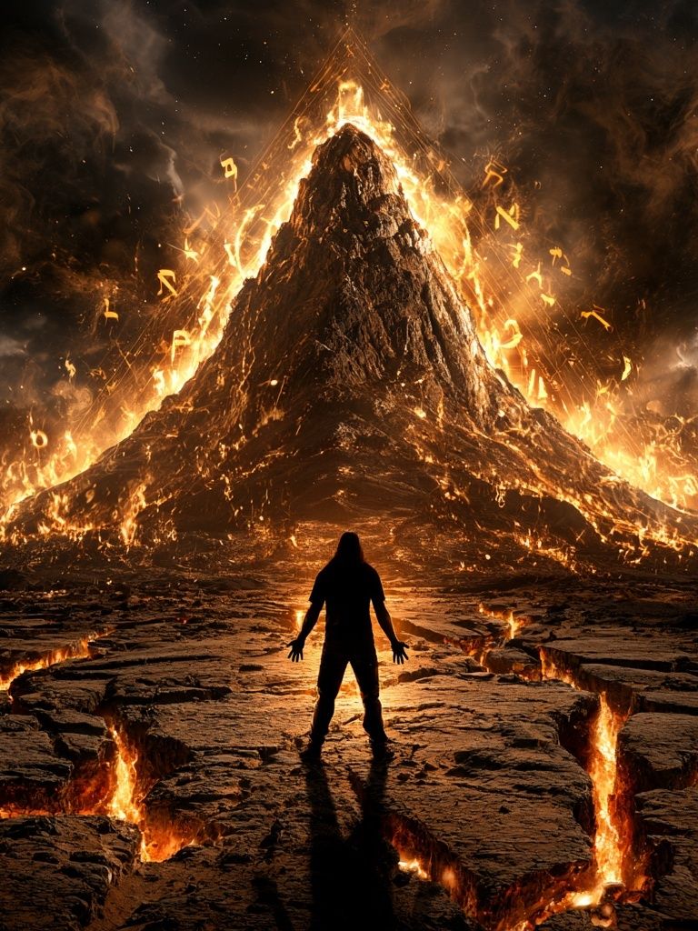 Volcanic Inferno Fantasy Print. poster — illustration art