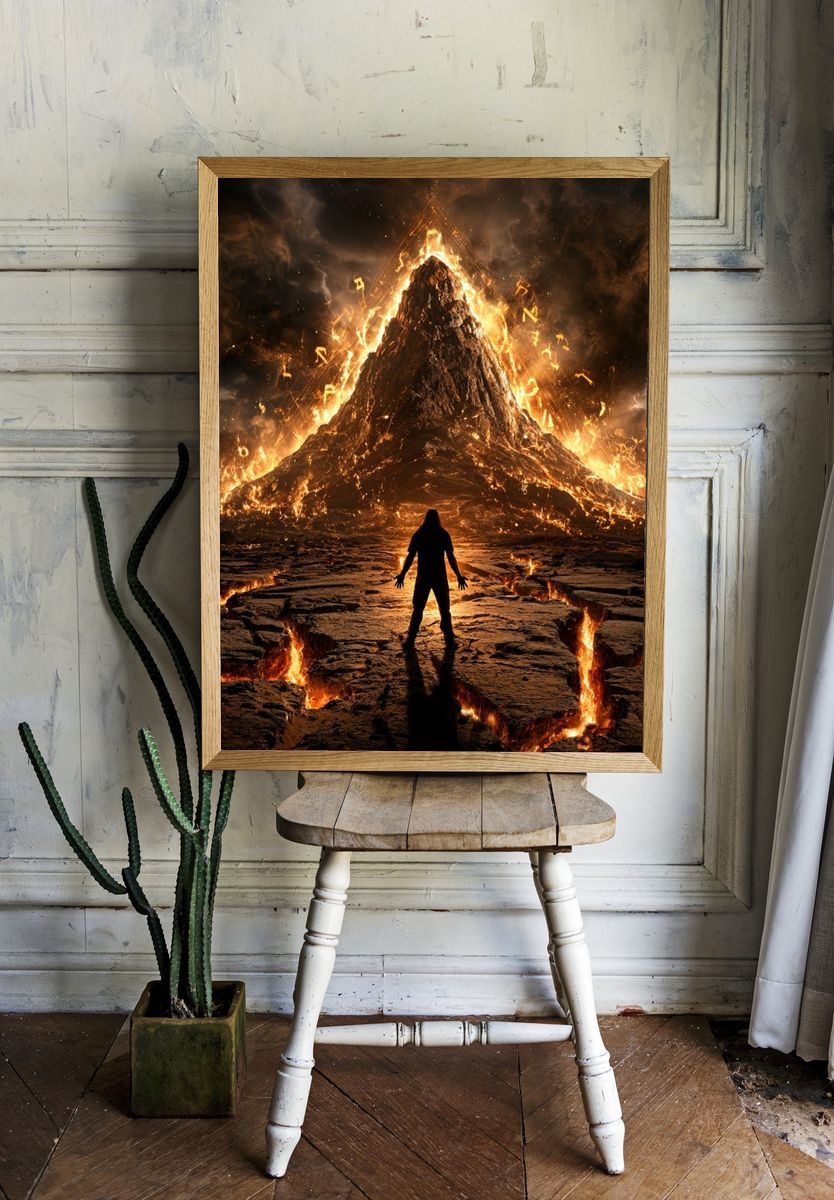 Volcanic Inferno Fantasy Print. — room view 1