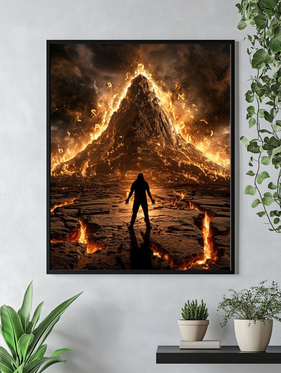 Volcanic Inferno Fantasy Print. — room view 4