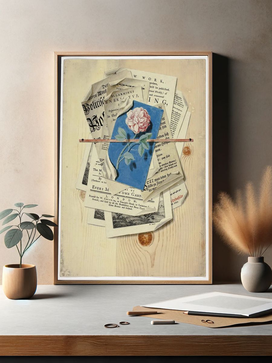 Trompe l'Oeil Posted Notices Prints. — room view 2