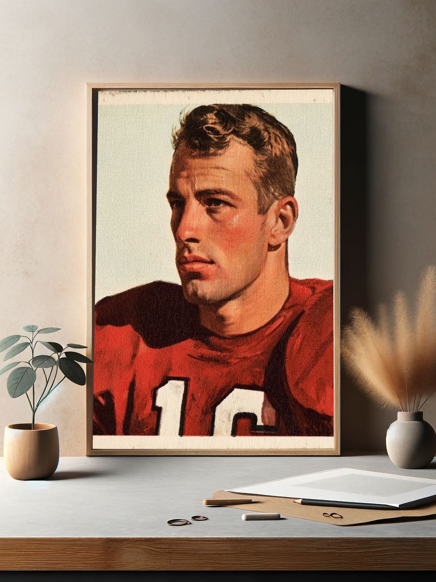 Vintage Football Portrait Poster. — room view 2