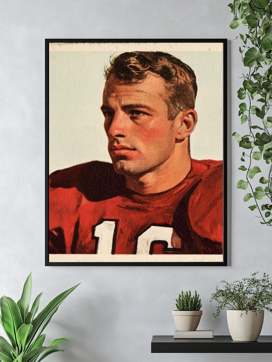 Vintage Football Portrait Poster. — room view 4