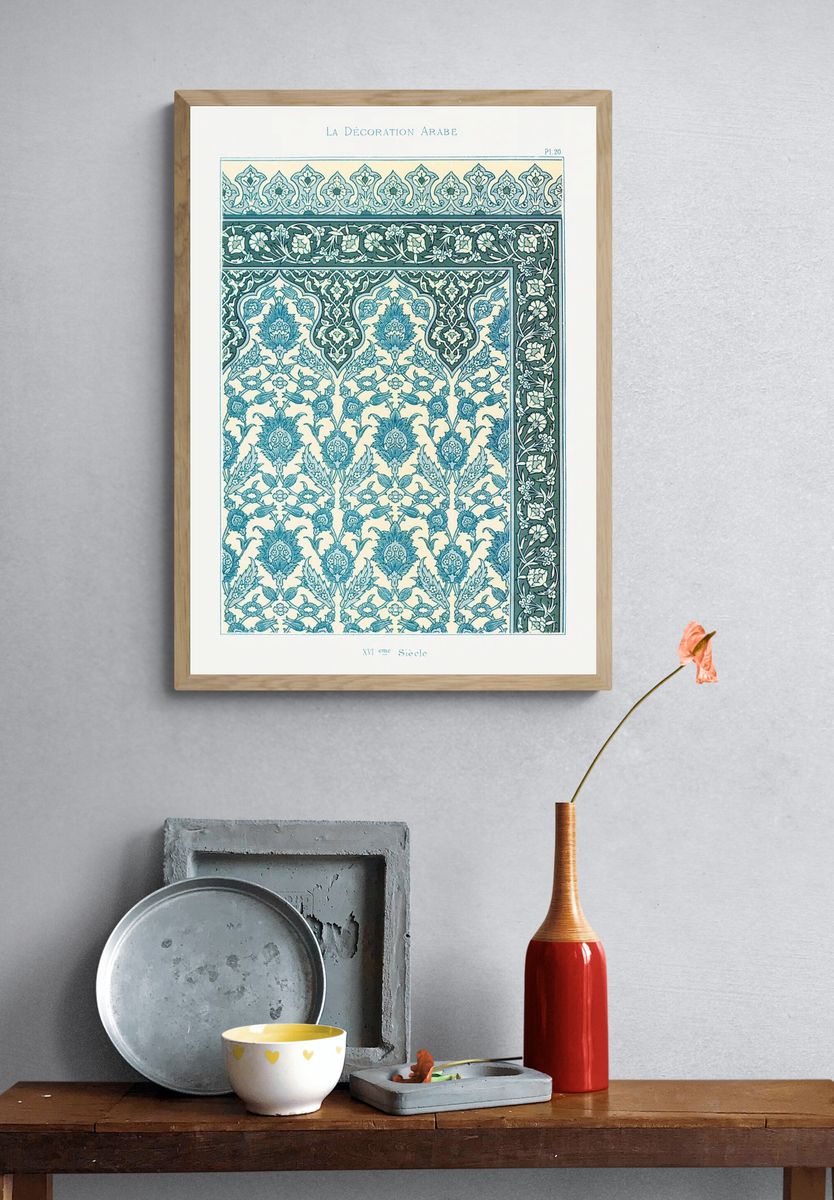 Arabesque Floral Pattern — Vintage Print. — room view 3