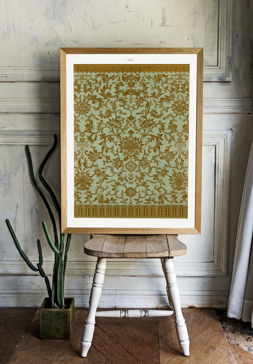 Ornate Floral Pattern — Vintage Print room preview