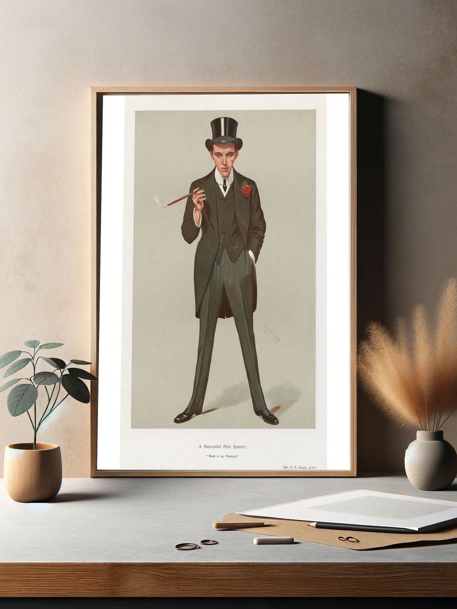 A Successful First Speech — Vintage Print. — room view 2