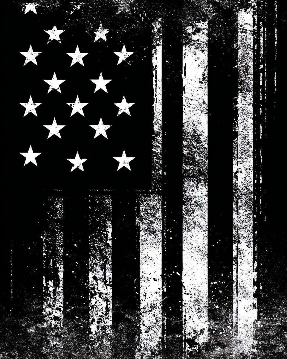 Distressed American Flag Poster. poster — vintage art