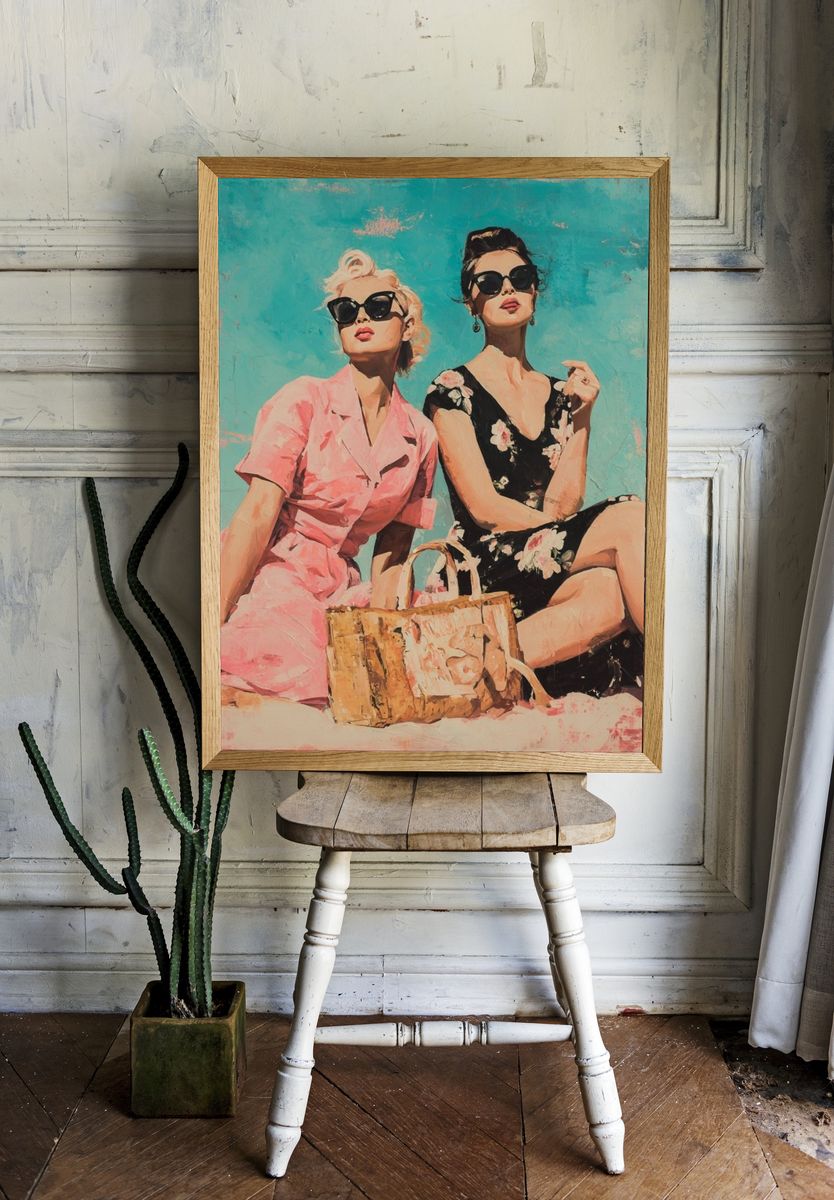 Vintage Fashionistas — Retro Print. room preview