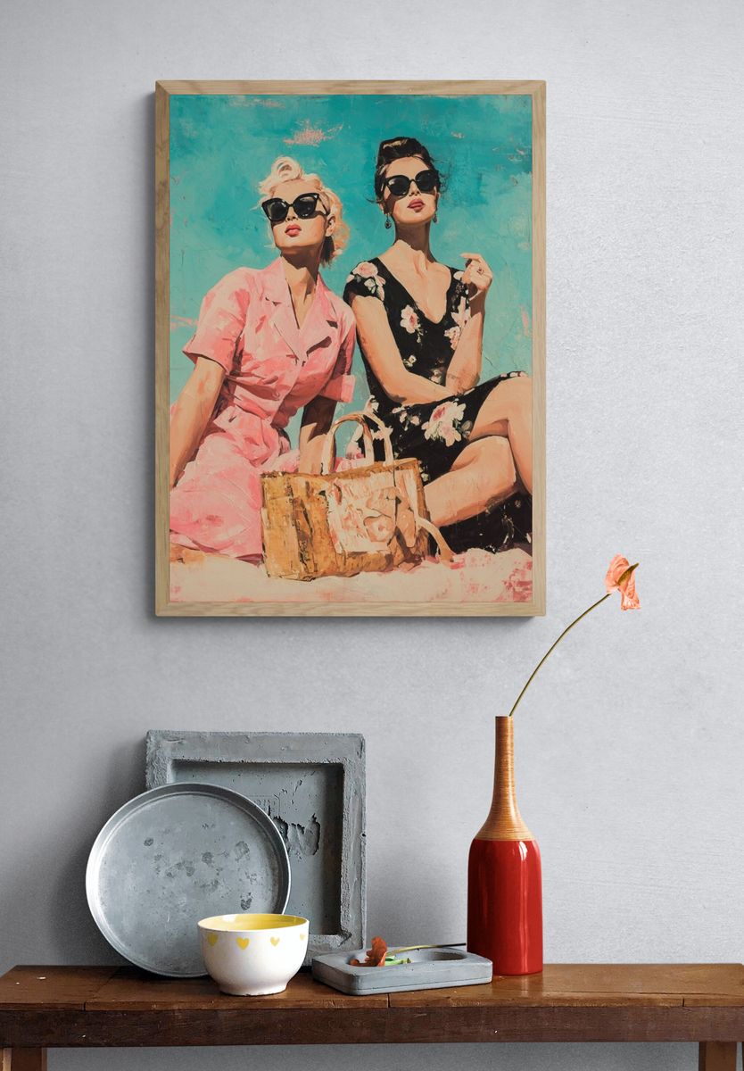 Vintage Fashionistas — Retro Print. — room view 3