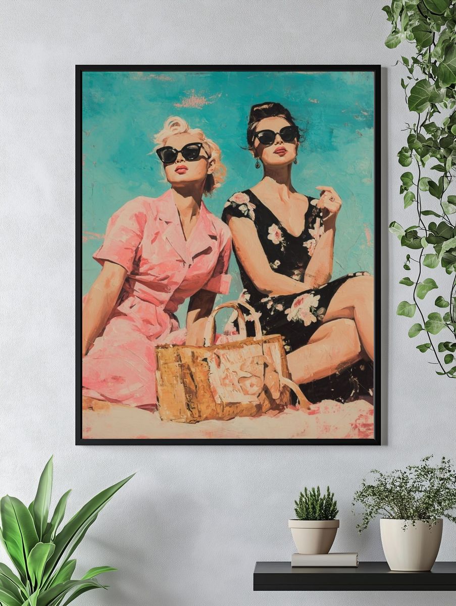 Vintage Fashionistas — Retro Print. — room view 4